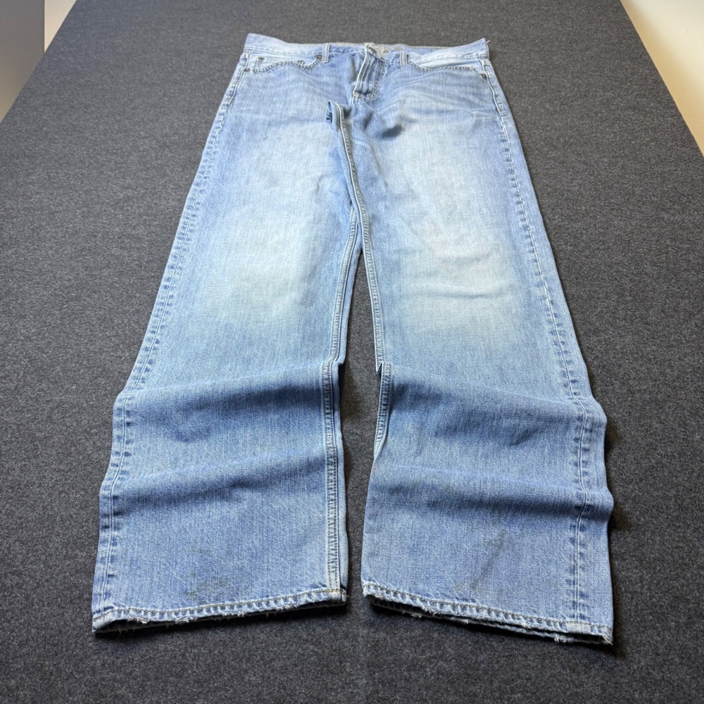 American Eagle Loose Fit Jeans Mens 36x36 Light Wash Blue Denim Skater Baggy
